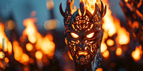 Fiery Mask at Night Festival photo