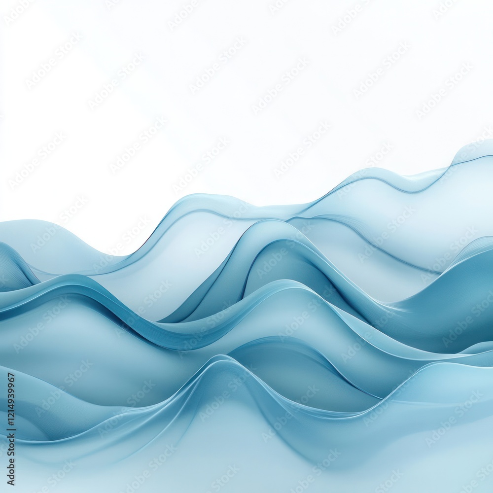 Obraz premium Gentle rippling waves with soft blue gradients creating a serene water texture
