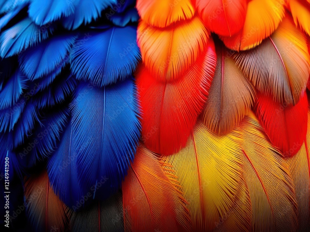 Obraz premium Vibrant Spectrum of Bird Feathers