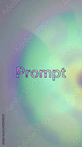 The word 'Prompt' written in a clean, modern font overlaid with a gradient holographic effect.