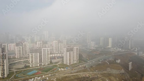 Aerial shot of a residential complex