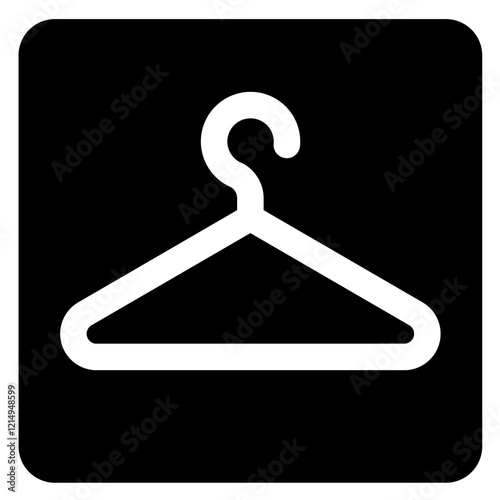 coat check sign symbol isolated on black background. vector ilustration. 