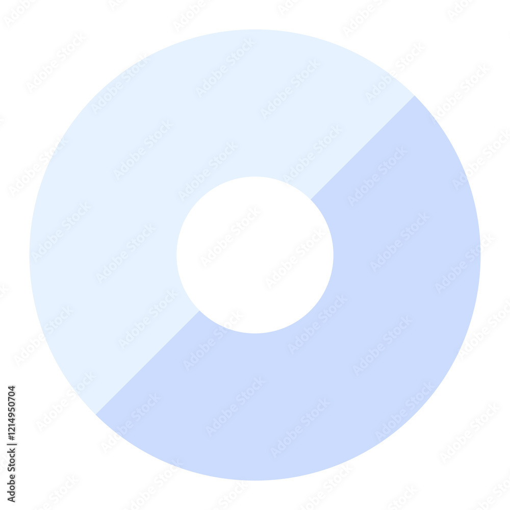 Basic circle infographic with 2 steps, blue tone. Basic circle infographic with 2 steps, blue tone.