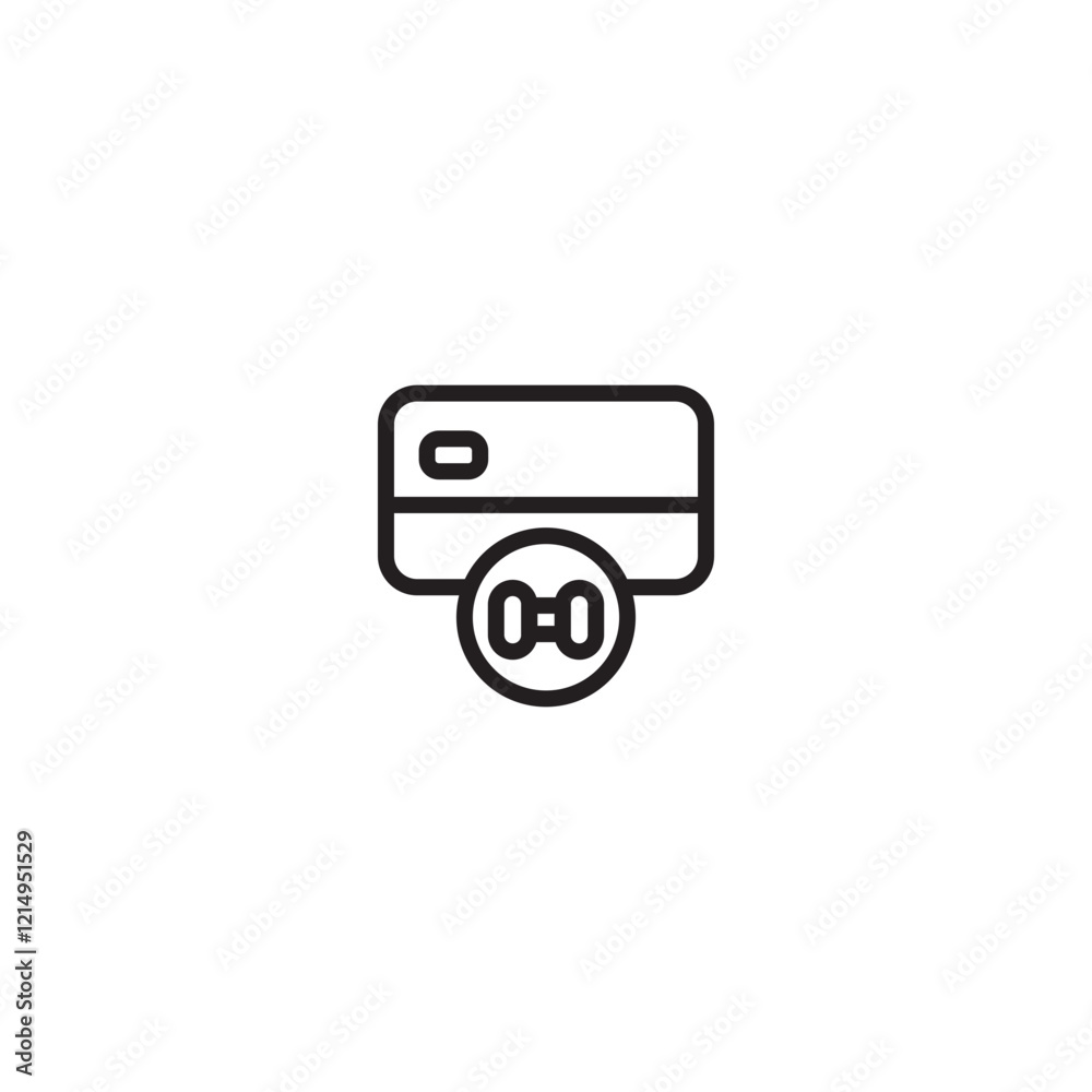Gym membership card icon. Fitness payment symbol. Credit card with dumbbell icon. Fitness payment method. Minimalist fitness payment. Gym membership card icon. Fitness payment symbol. Credit card with dumbbell icon. Fitness payment method. Minimalist fitness payment.