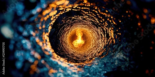 Wallpaper Mural Large hole in the water with a fire inside Torontodigital.ca