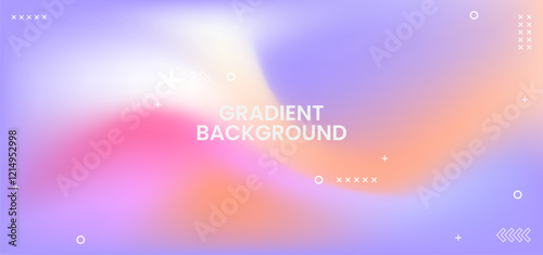 A colorful gradient background with a lot of dots and stars. The background is a mix of pink, orange