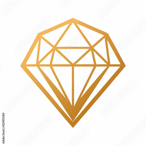 Luxury Jewelry Logo: Geometric Gold Stone Design
