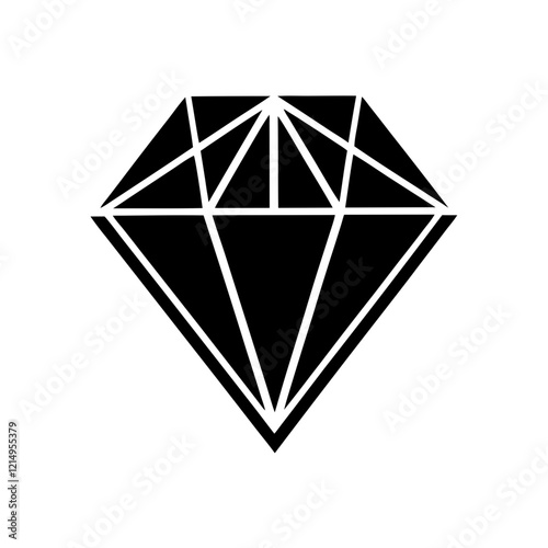 Luxury Jewelry Logo: Geometric Gold Stone Design