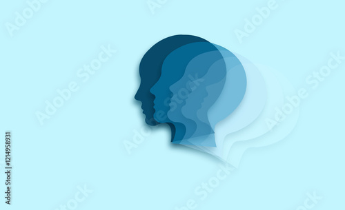 Personal communication. The head of a man connected to exterior by threads