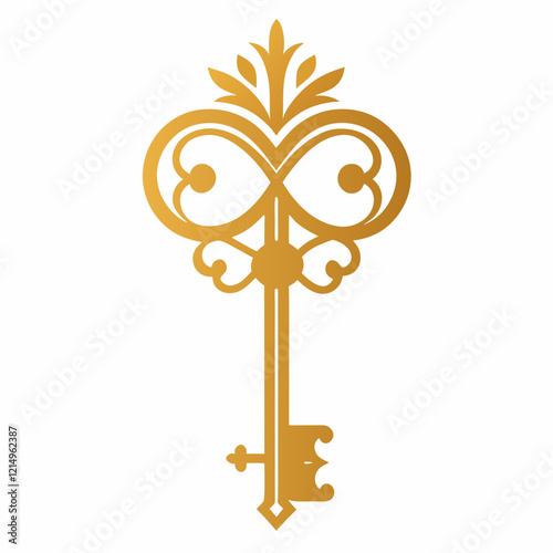 Vintage Key Logo Design for Luxury Hospitality Brands