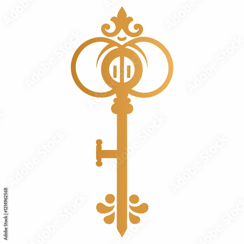 Vintage Key Logo Design for Luxury Hospitality Brands