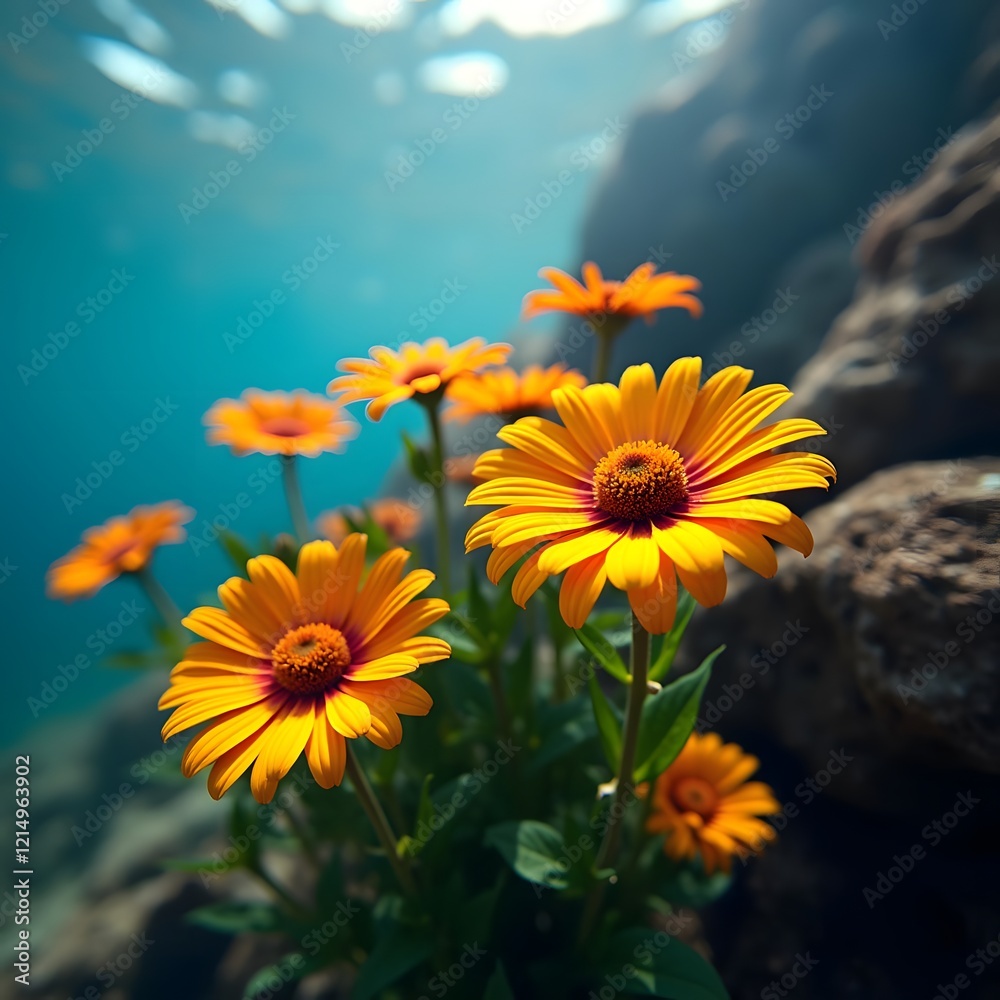 Enchanting Underwater Floral Splendor A Captivating Capture Enchanting Underwater Floral Splendor A Captivating Capture