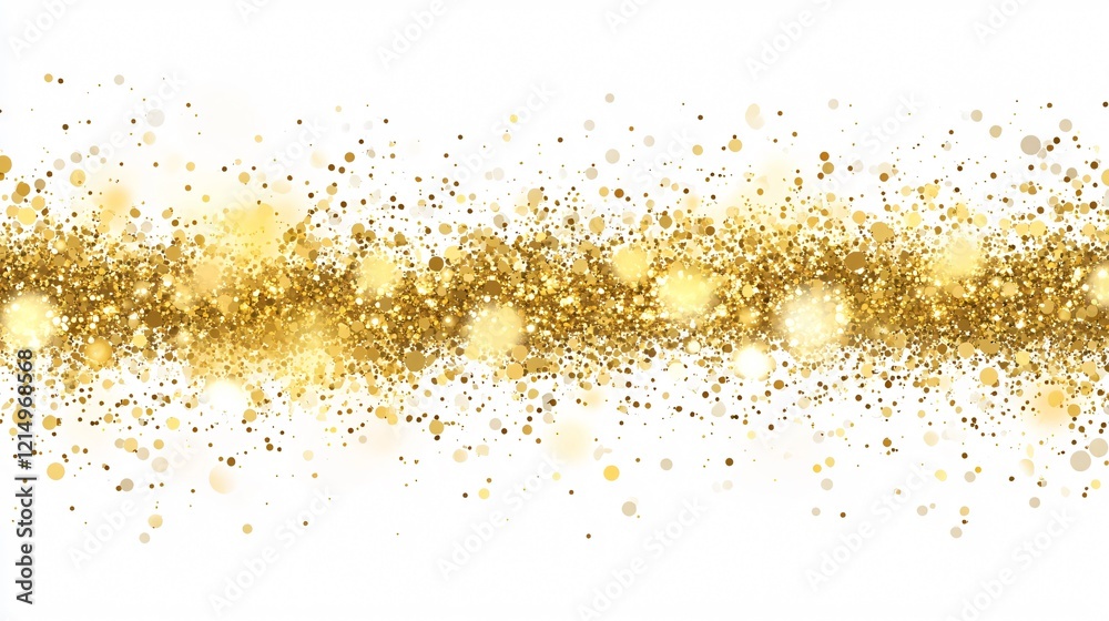 Golden Confetti Effect on Transparent Background for Festive Designs Golden Confetti Effect on Transparent Background for Festive Designs