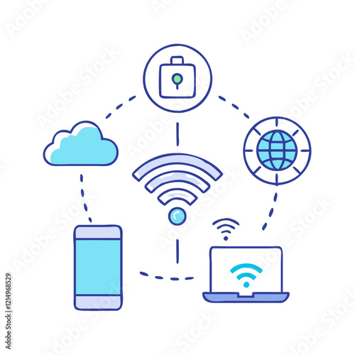 iot internet of things icon, iot internet of things vector illustration-simple illustration of iot internet of things, perfect for iot internet of things logos and icons