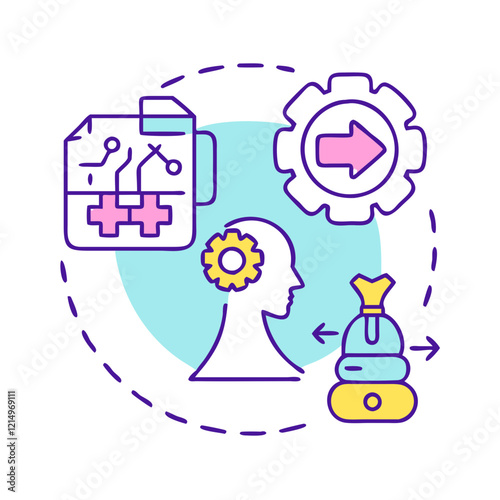 reinforcement learning icon, reinforcement learning vector illustration-simple illustration of reinforcement learning, perfect for reinforcement learning logos and icons