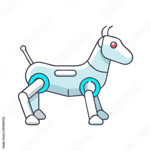 robot dog icon, robot dog vector illustration-simple illustration of robot dog, perfect for robot dog logos and icons