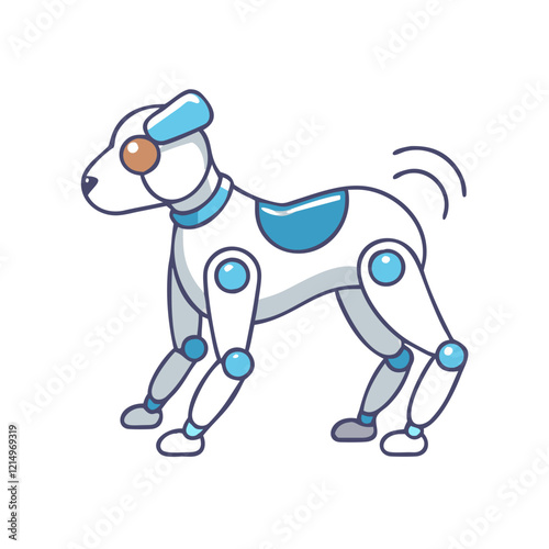 robot dog icon, robot dog vector illustration-simple illustration of robot dog, perfect for robot dog logos and icons