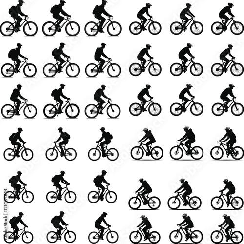 Detailed Bike Riders, Bike Race, People cycling