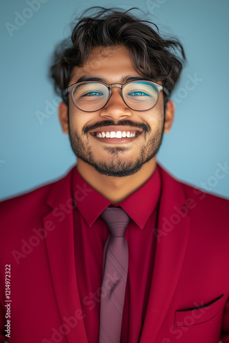 Portrait of an Indian male college student dressed in a suit
