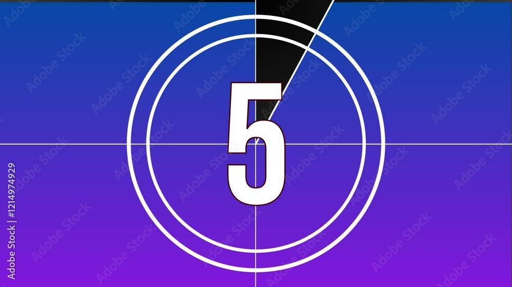 Counting Number Animation From Ten to One in a Smooth and Engaging Countdown Sequence. 1 to 10 counting.