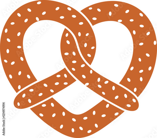 Pretzel  logo. Isolated pretzel  on white background