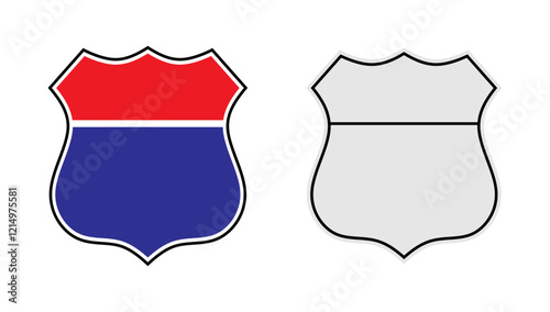US route signs. Vector road signs