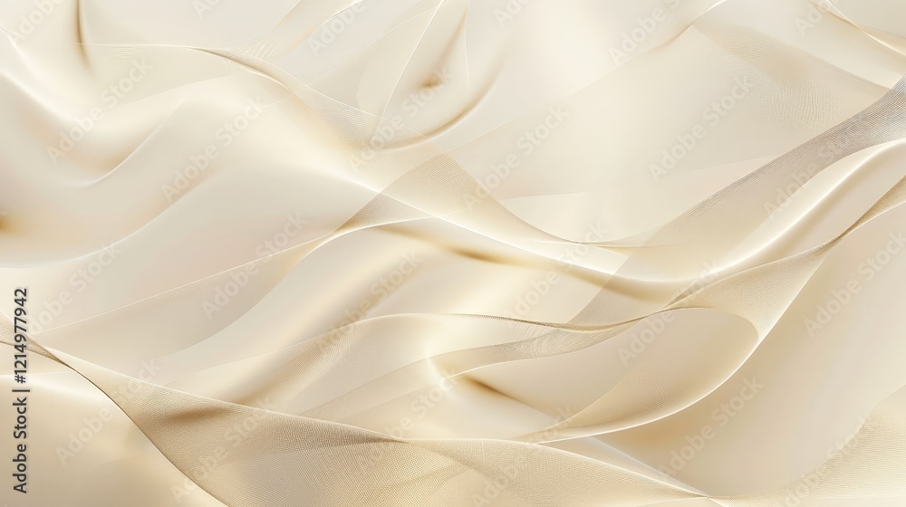 Obraz premium Cream-Colored Fabric Drape Texture