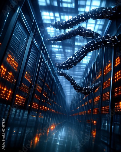 Cyberattack Tentacles invade server room.