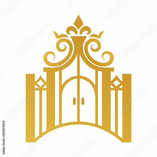 Luxury Gate Logo for Real Estate, Architecture photo