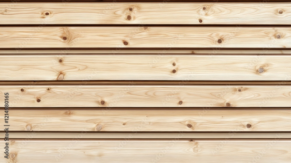 Naklejka premium Light Beige Horizontal Wooden Planks Texture Background
