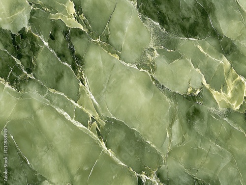 Abstract green and white veined marble texture surface with patterns and cracks