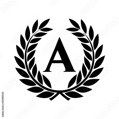Luxury Laurel Wreath Logo Design in Gold