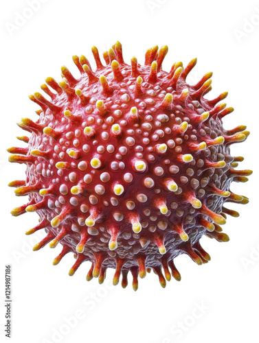 Isolated 3D Render Virus Microorganism