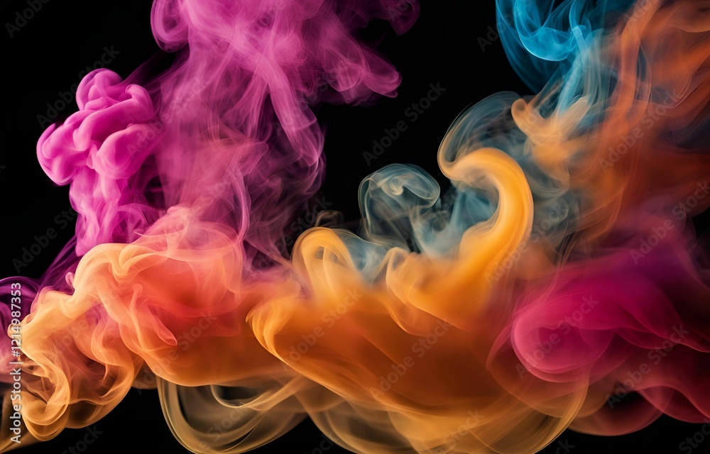 Obraz premium smoke on black background
