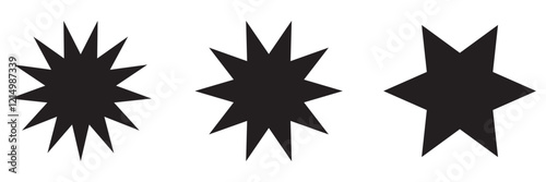 Black Modern Star Element