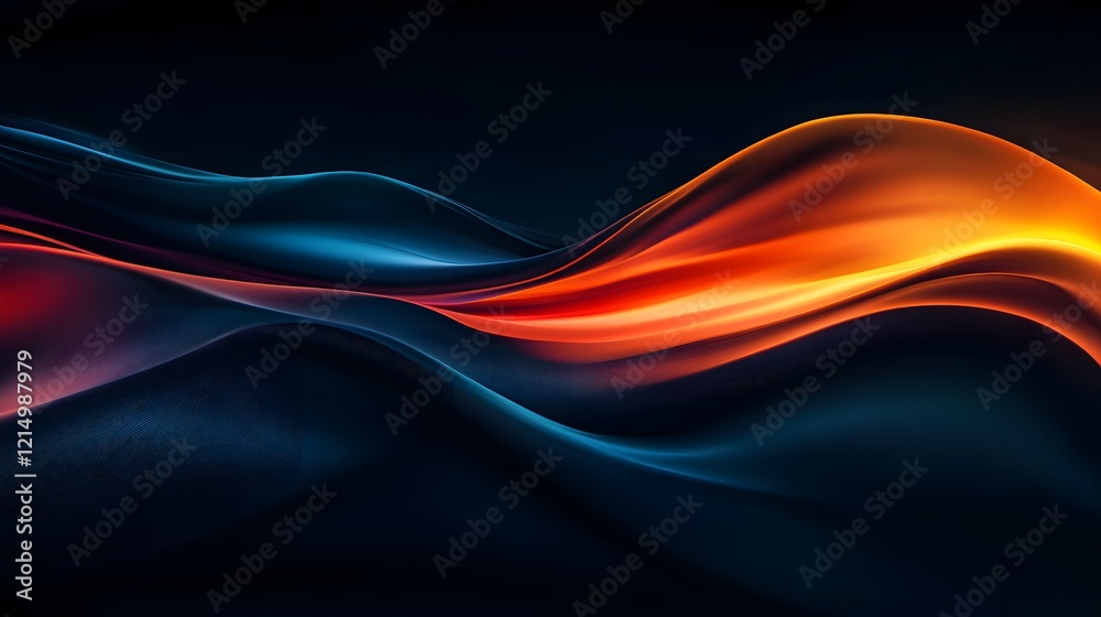 Fototapeta premium Dynamic Flow of Colorful Waves in Abstract Artistic Design