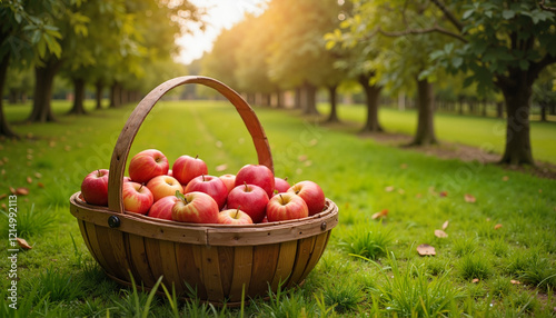 Fresh and Ripe Fruits Growing in a Lush Garden Setting