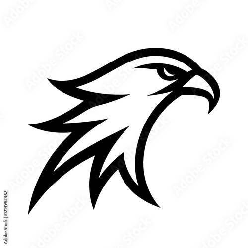 Minimalist Falcon Design: Luxury Sports Brand Graphics photo