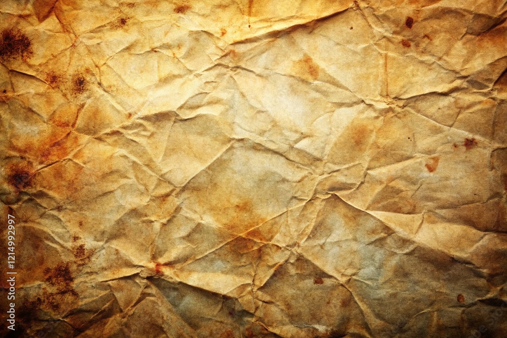 Fototapeta premium Grunge Vintage Old Paper Texture Abstract Background: Authentic Documentary Style Photo