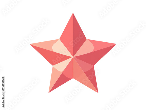 Isolated Pink Geometric Star