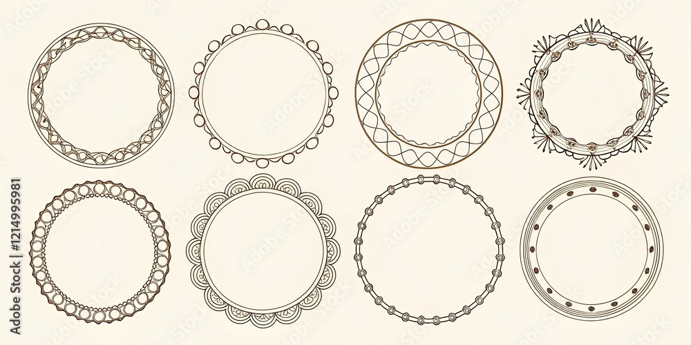 Hand-Drawn Geometric Frames: Abstract Line Art Templates for Titles & Inscriptions Hand-Drawn Geometric Frames: Abstract Line Art Templates for Titles & Inscriptions