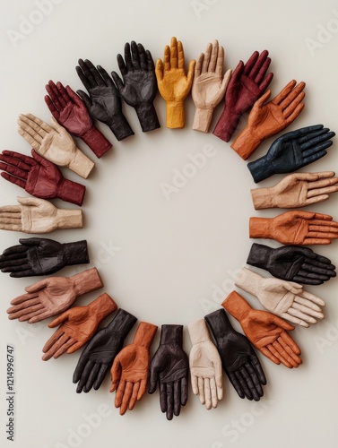 Interconnected Clay Hands Symbolizing Community and Sustainability in ESG Practices