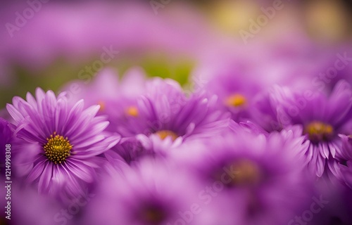 Purple Floral Wreath Border on a Lavender Background
