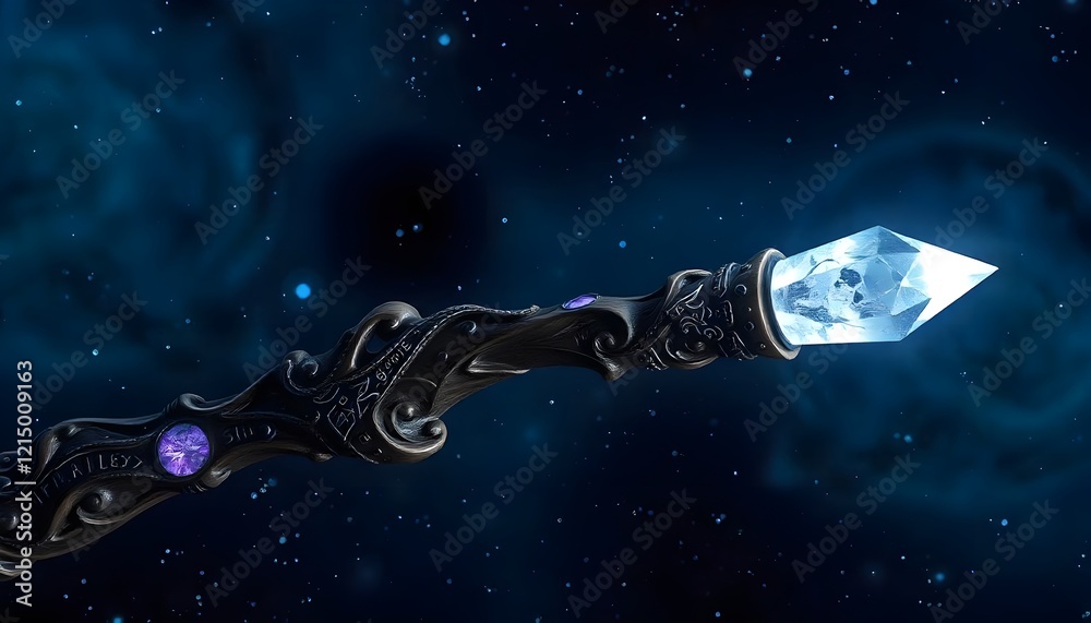 Mystic Celestial Wand: A Glimmering Artifact in the Cosmos