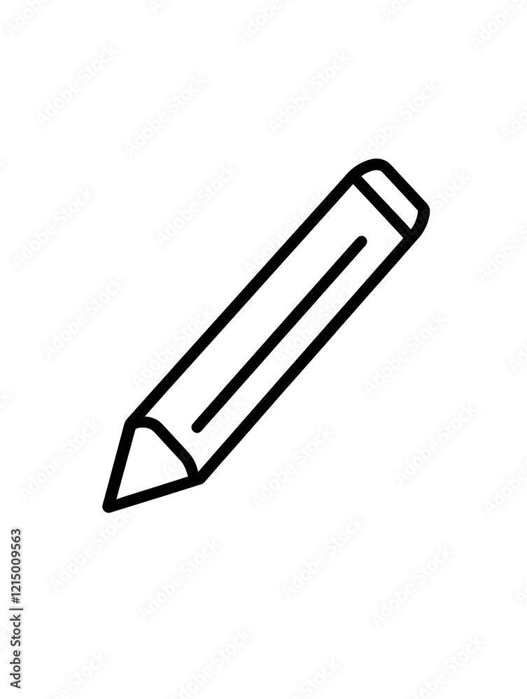 Minimalistic School Pencil Write Tool for Drawing and Sketching icon symbol Minimalistic School Pencil Write Tool for Drawing and Sketching icon symbol