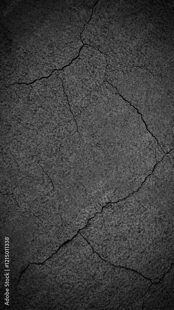 Obraz premium Dark Cracked Surface Texture Ideal for Background and Design Use
