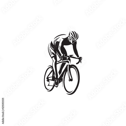 silhouette of a person riding a bike
