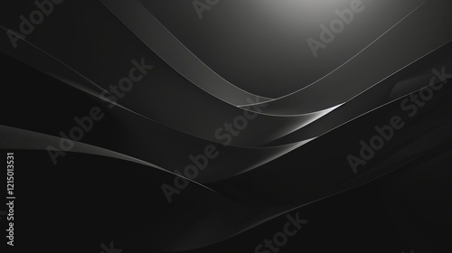 Abstract Dark Grey Curves Wallpaper