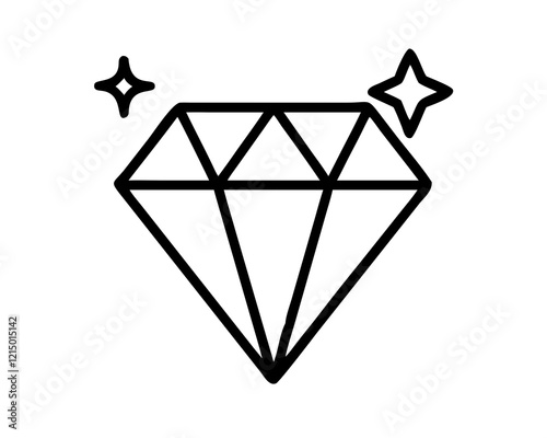 diamond icon on white background