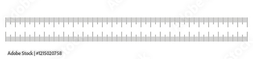 Charts with 25 centimetres. Metric rulers. Centimetre scale. Measuring tool layout. Scale for ruler in centimetres. Metrics indicator. Measuring scale mockup cm. Length, height, distance, sewing tool.